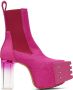 Rick Owens Pink Grilled Platform Chelsea Boots - Thumbnail 1