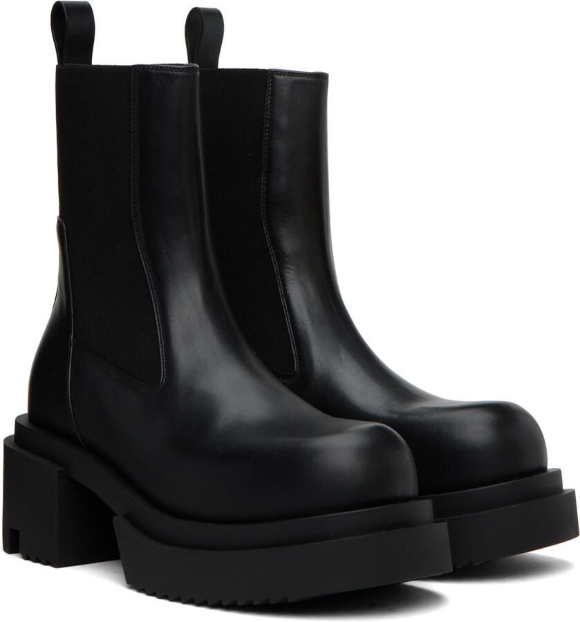 Rick Owens Black Beatle Bogun Chelsea Boots - Picture 3