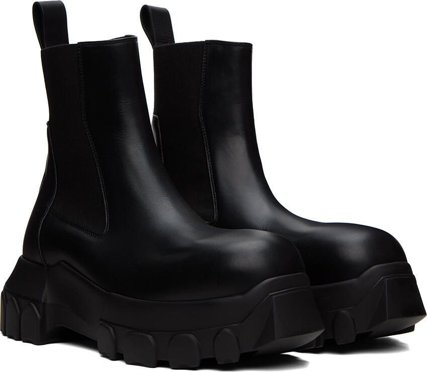 Rick Owens Black Beatle Bozo Tractor Boots - Picture 3