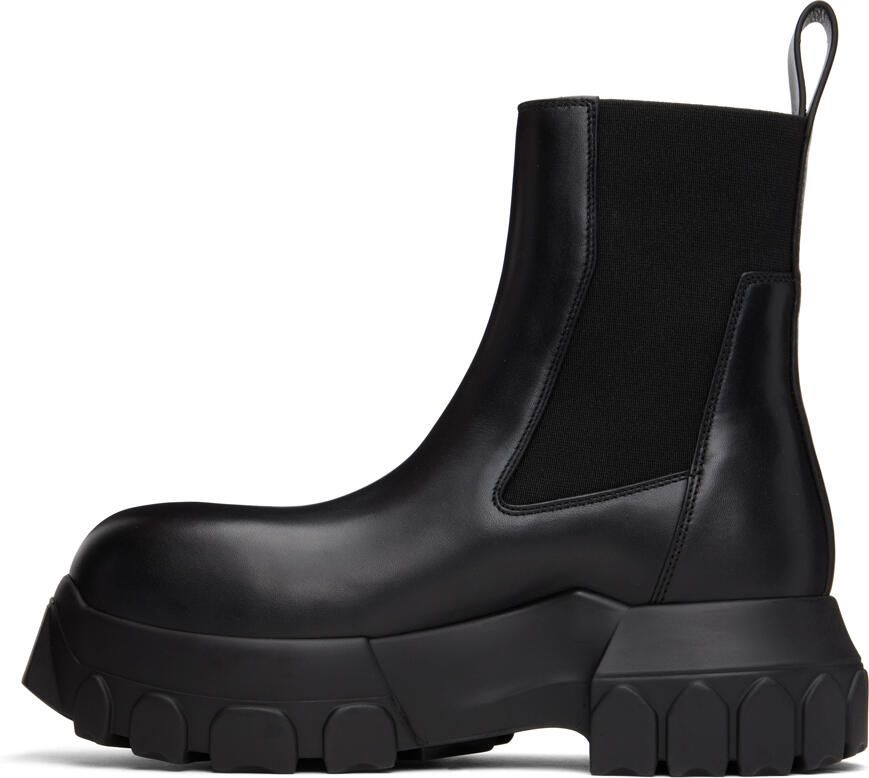 Rick Owens Black Beatle Bozo Tractor Chelsea Boots - Picture 2