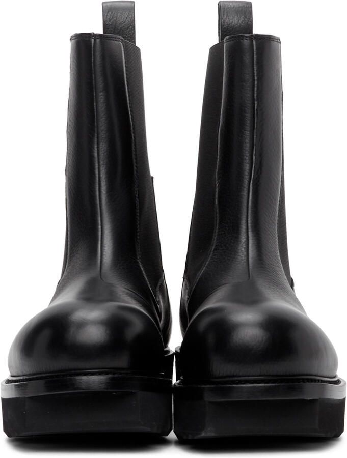 Rick Owens Black Bozo Megatooth Chelsea Boots - Picture 2