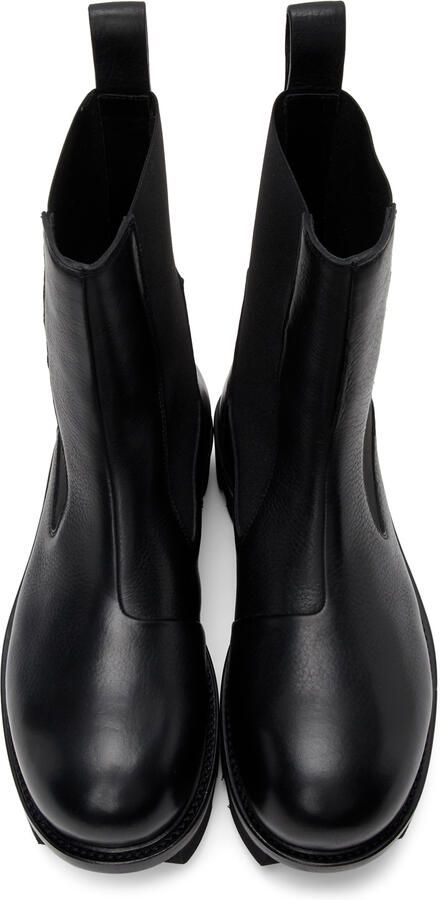 Rick Owens Black Bozo Megatooth Chelsea Boots - Picture 3