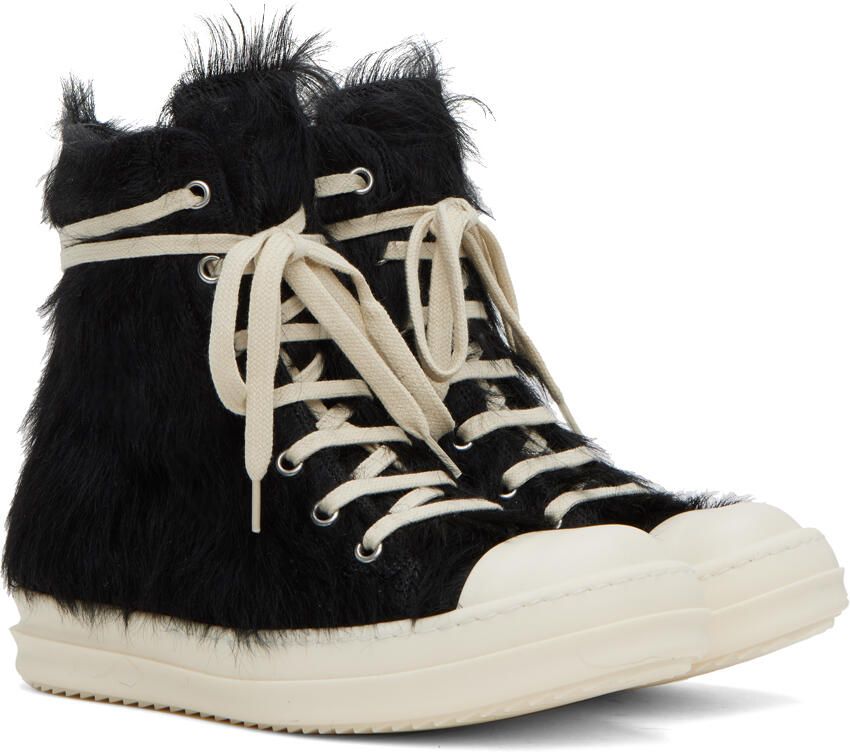Rick Owens Brown High Sneakers - Picture 5