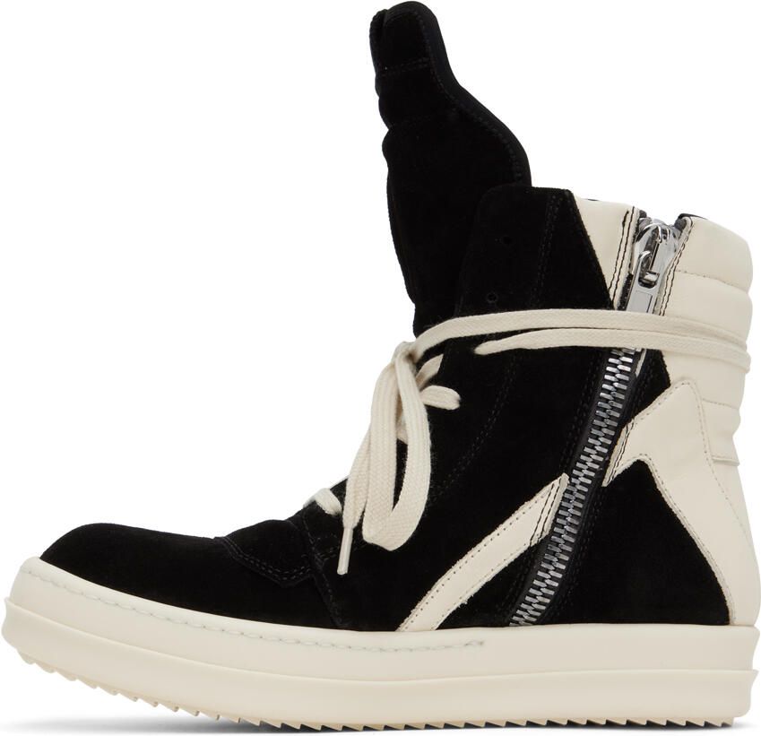 Rick Owens Black Geobasket Sneakers - Picture 2