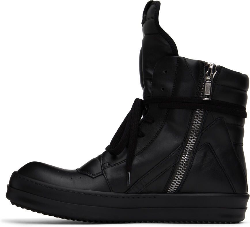 Rick Owens Black Geobasket Sneakers - Picture 3