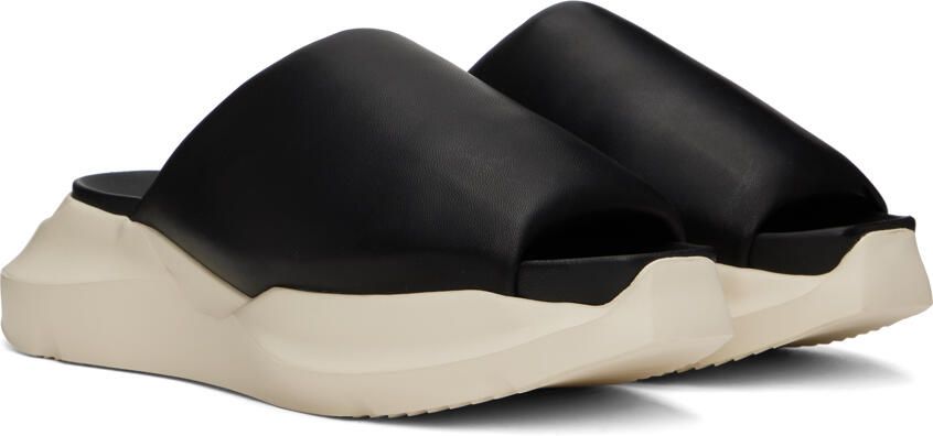 Rick Owens Black Geth Puffer Slides - Picture 2