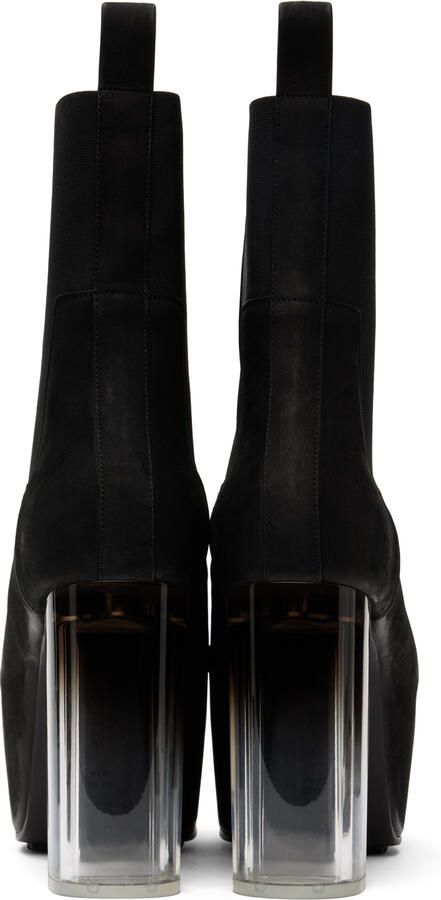 Rick Owens Black Grilled Chelsea Boots - Picture 3
