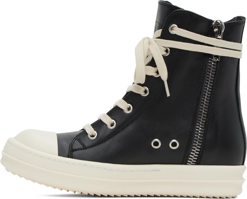 Rick Owens Brown High Sneakers - Picture 7