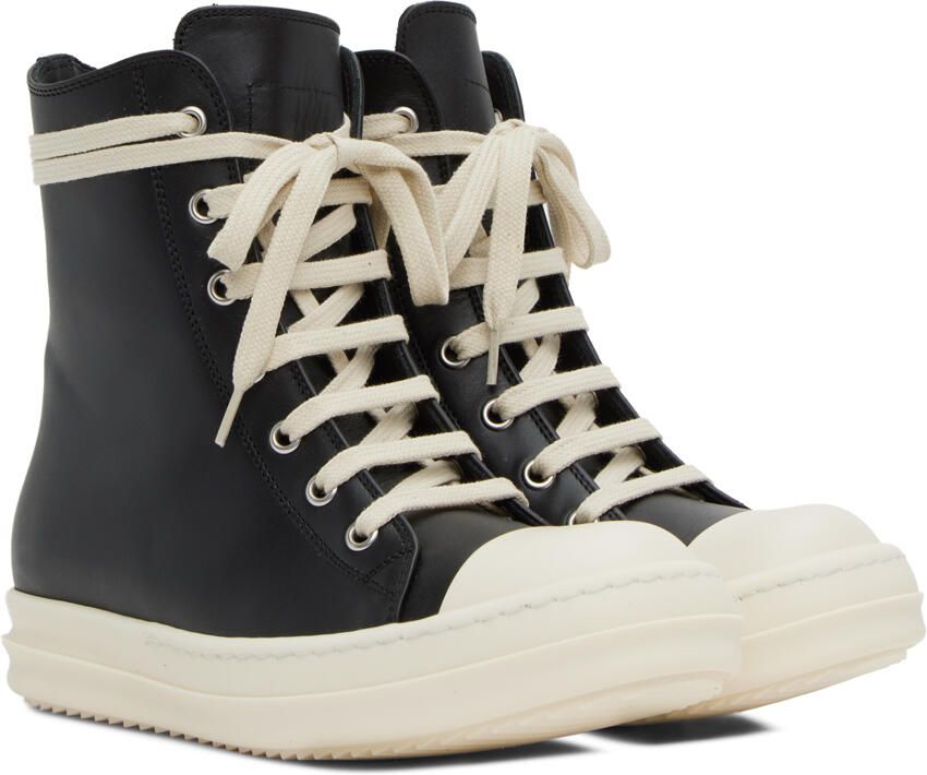 Rick Owens Brown High Sneakers - Picture 6