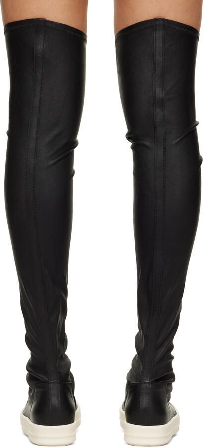 Rick Owens Black Stocking Sneaks Boots - Picture 5