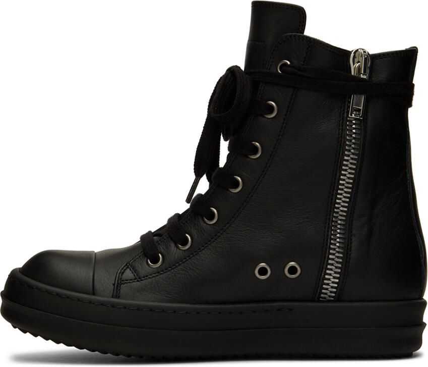 Rick Owens Black Strobe Sneakers - Picture 3