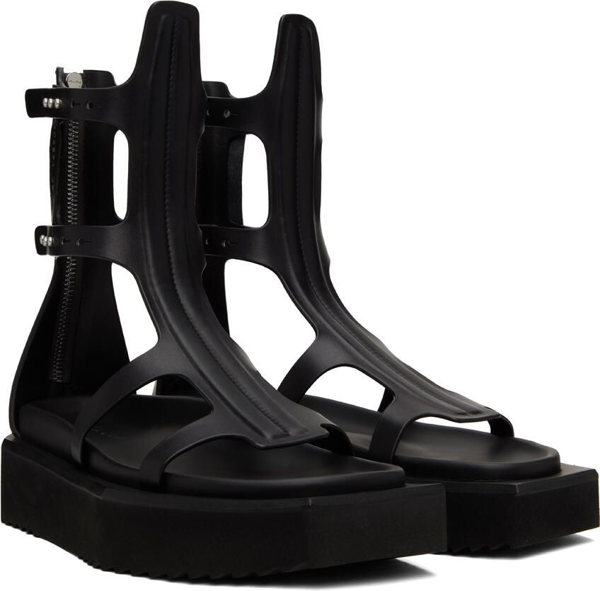 Rick Owens Black Turbo Spartan Sandals