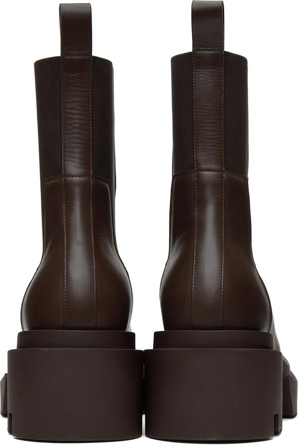 Rick Owens Brown Beatle Bogun Boots - Picture 5