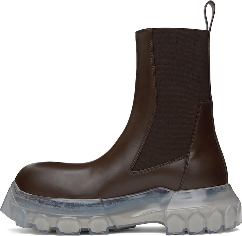 Rick Owens Brown Beatle Bozo Tractor Boots - Picture 2