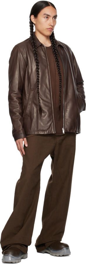 Rick Owens Brown Beatle Bozo Tractor Boots - Picture 4