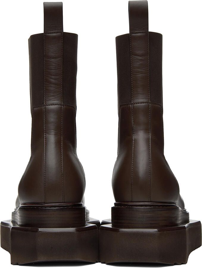 Rick Owens Brown Beatle Turbo Cyclops Boots - Picture 5