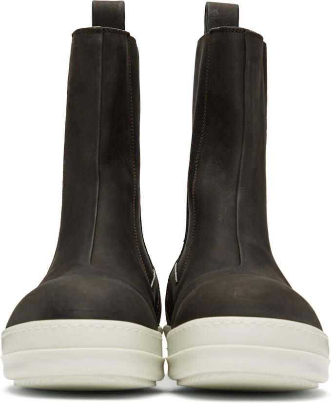 Rick Owens Brown Bozo Chelsea Boots - Picture 2