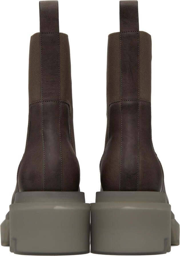 Rick Owens Gray Beatle Bogun Boots - Picture 5