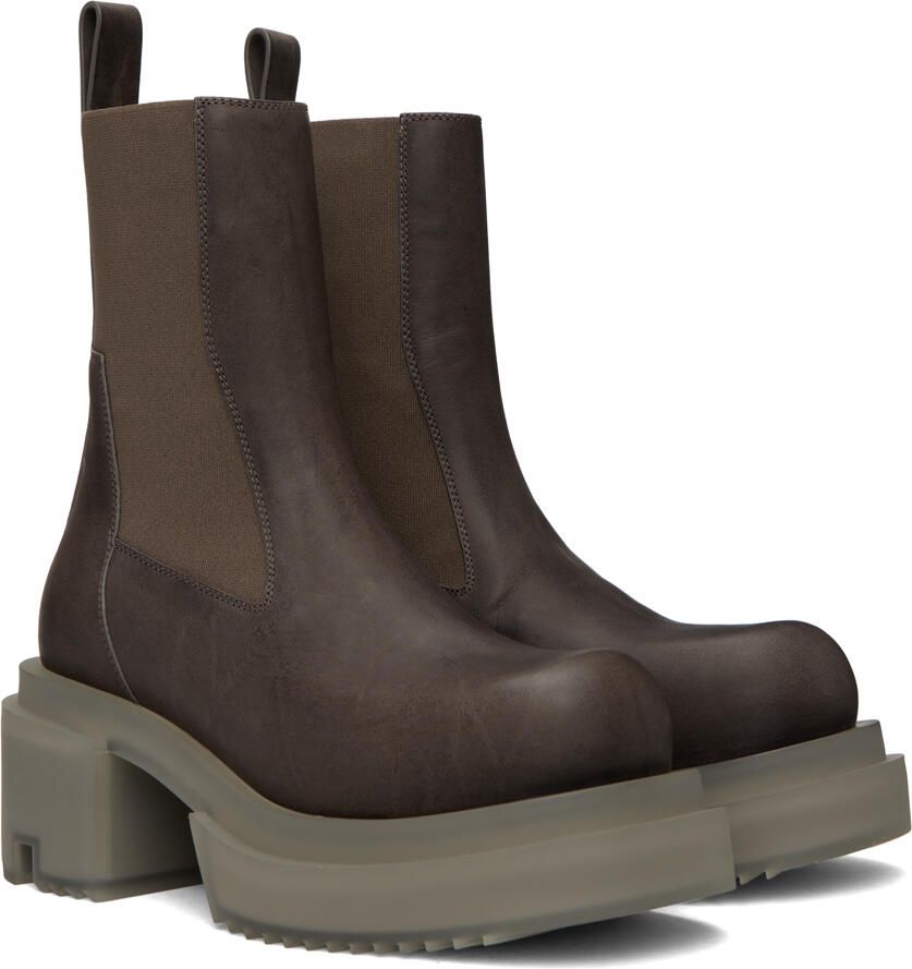 Rick Owens Gray Beatle Bogun Boots