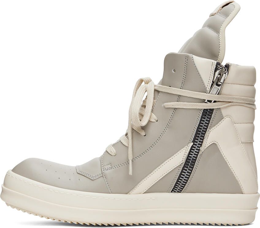 Rick Owens Gray Geobasket Sneakers - Picture 2