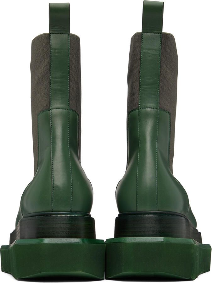 Rick Owens Green Beatle Turbo Cyclops Chelsea Boots - Picture 3