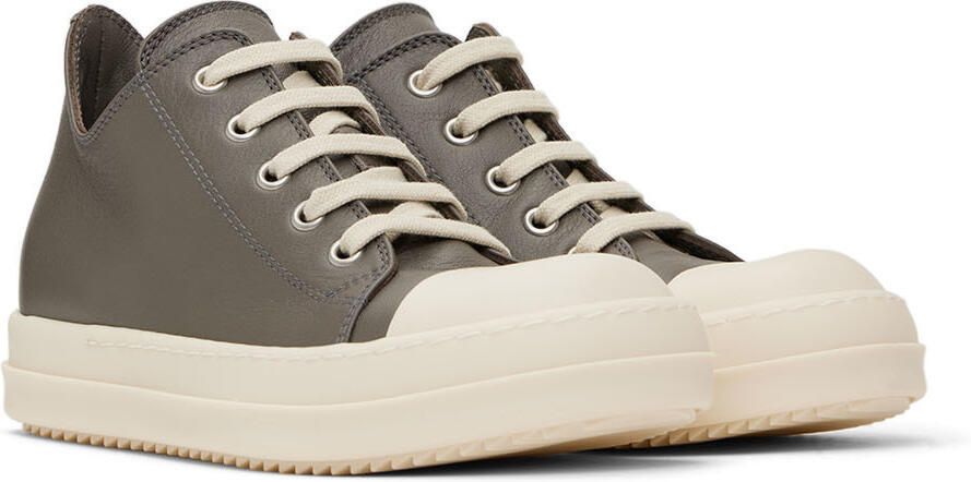 Rick Owens Kids Gray Low Sneakers - Picture 2