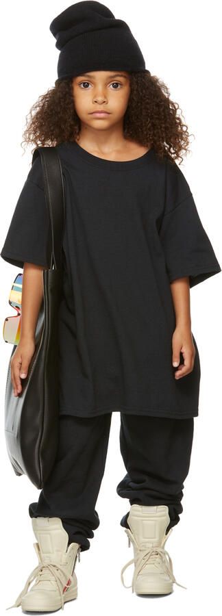 Rick Owens Kids Off-White & Red Geobasket High Sneakers - Picture 4