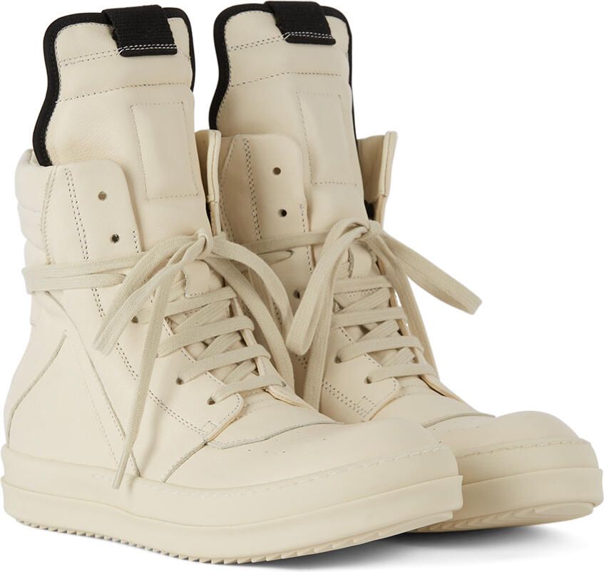 Rick Owens Kids Off-White Geobasket High Sneakers - Picture 2