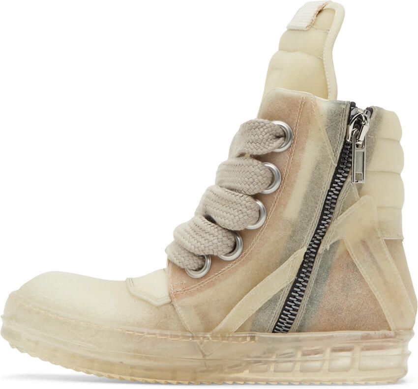 Rick Owens Off-White Geobasket Sneakers