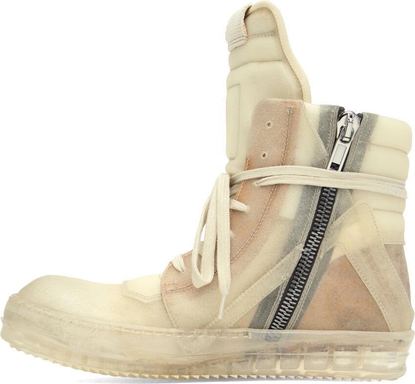 Rick Owens Off-White Geobasket Sneakers - Picture 2