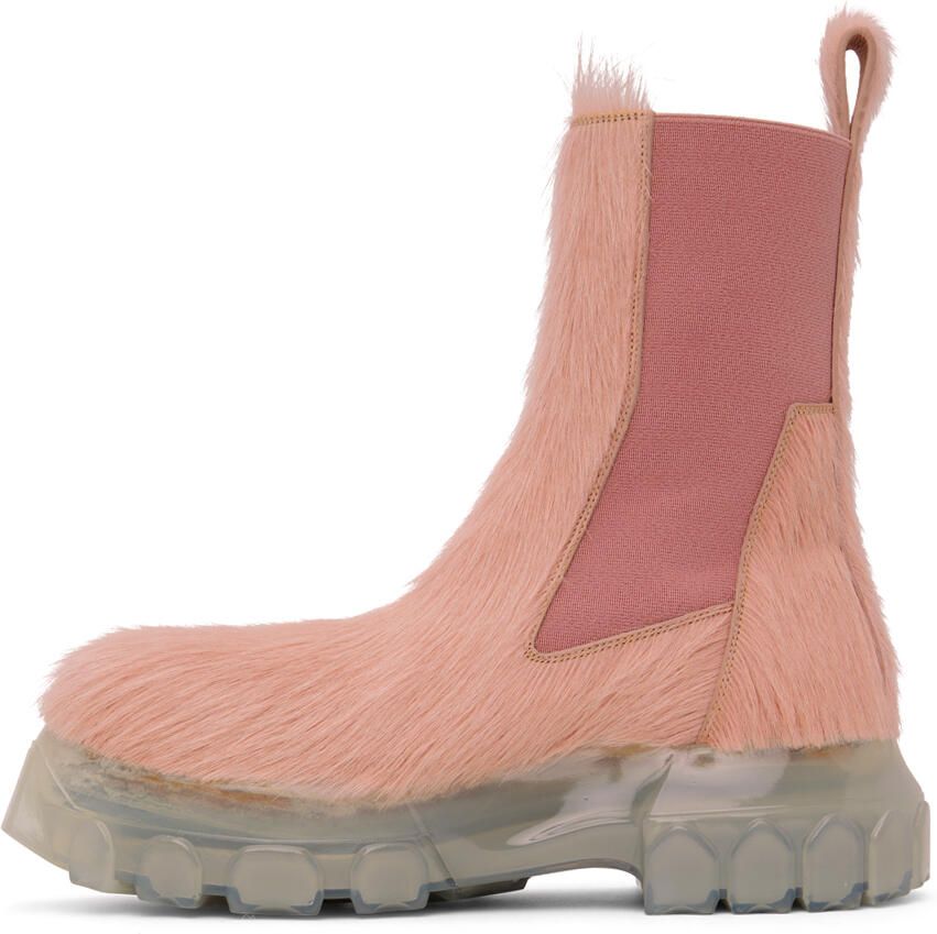 Rick Owens Pink Beatle Bozo Tractor Boots