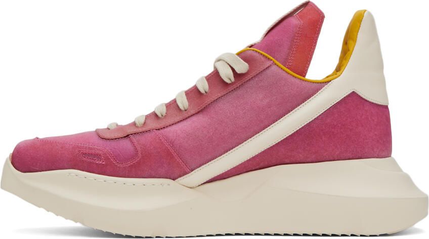 Rick Owens Pink Geo Geth Sneakers - Picture 3