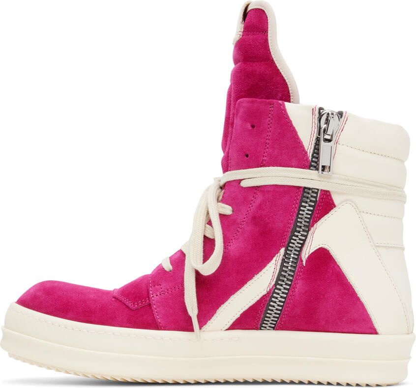 Rick Owens Pink Geobasket Sneakers - Picture 3