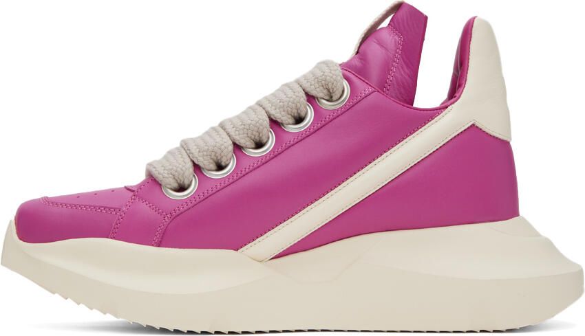Rick Owens Pink Zip-Up Sneakers - Picture 7