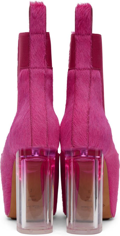 Rick Owens Pink Grilled Boots - Picture 5