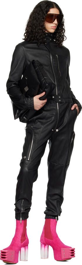 Rick Owens Pink Grilled Platform Chelsea Boots - Picture 4