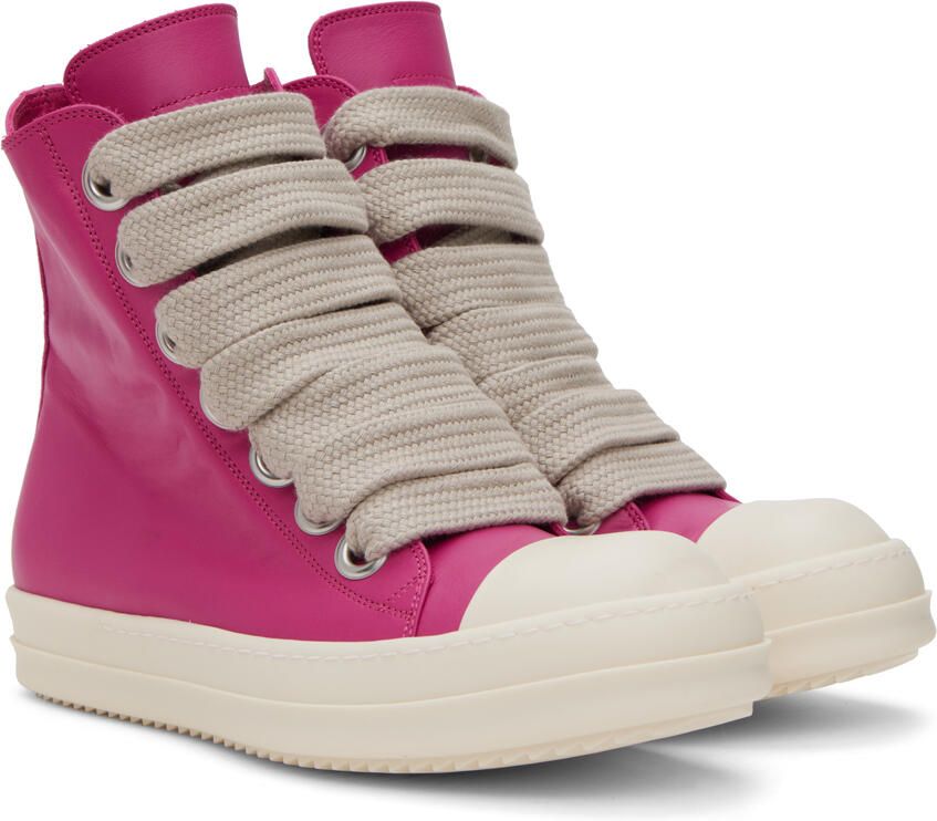 Rick Owens Pink Zip-Up Sneakers - Picture 2