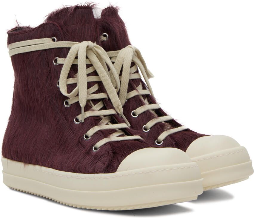 Rick Owens Purple Fur Sneakers - Picture 2