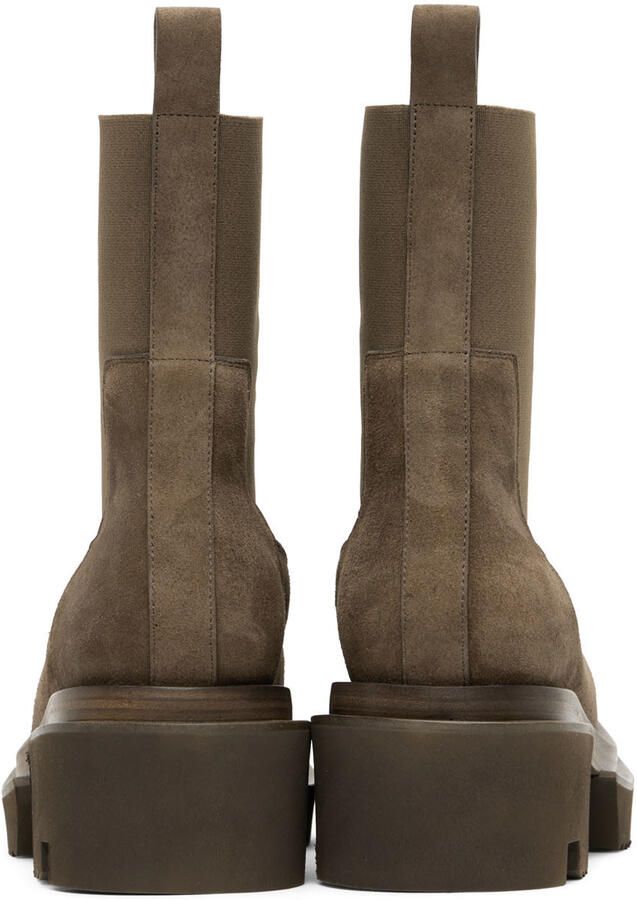Rick Owens Taupe Beatle Bogun Boots - Picture 3
