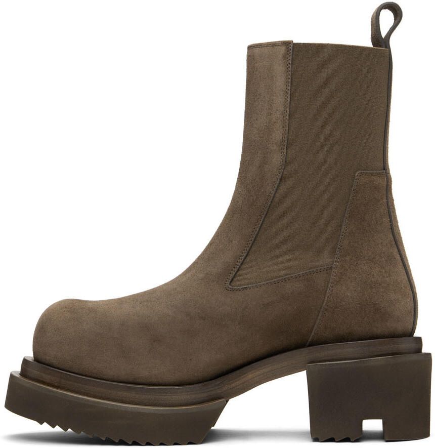 Rick Owens Taupe Beatle Bogun Boots