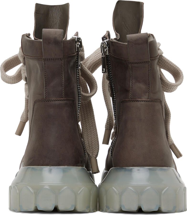 Rick Owens Black Jumbo Laced Bozo Tractor Boots - Picture 2