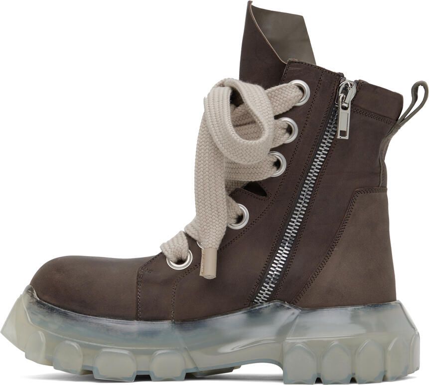 Rick Owens Black Jumbo Laced Bozo Tractor Boots - Picture 4