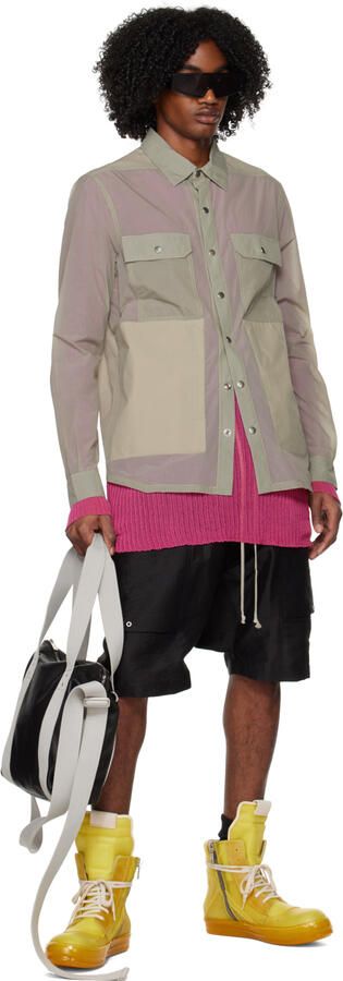 Rick Owens Yellow Geobasket Sneakers - Picture 4