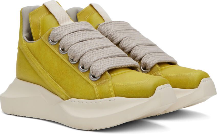 Rick Owens Yellow Geth Sneakers - Picture 2
