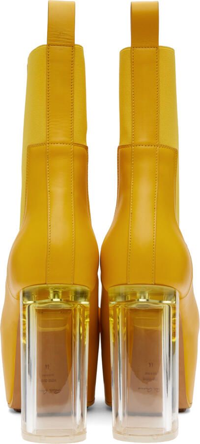 Rick Owens Yellow Grilled Boots - Picture 3