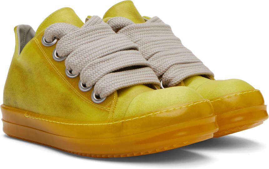 Rick Owens Yellow Low Sneakers - Picture 2