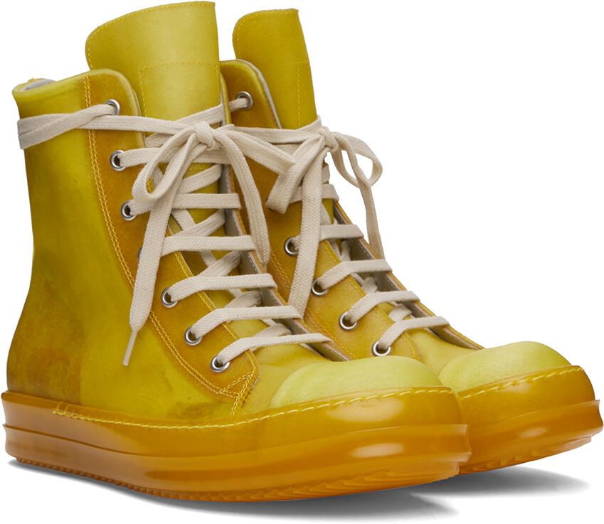 Rick Owens Yellow Transparent Sneakers - Picture 2