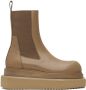 Rick Owens Taupe Beatle Turbo Cyclops Chelsea Boots - Thumbnail 1