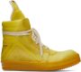 Rick Owens Yellow Geobasket Sneakers - Thumbnail 1