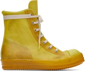 Rick Owens Yellow Transparent Sneakers